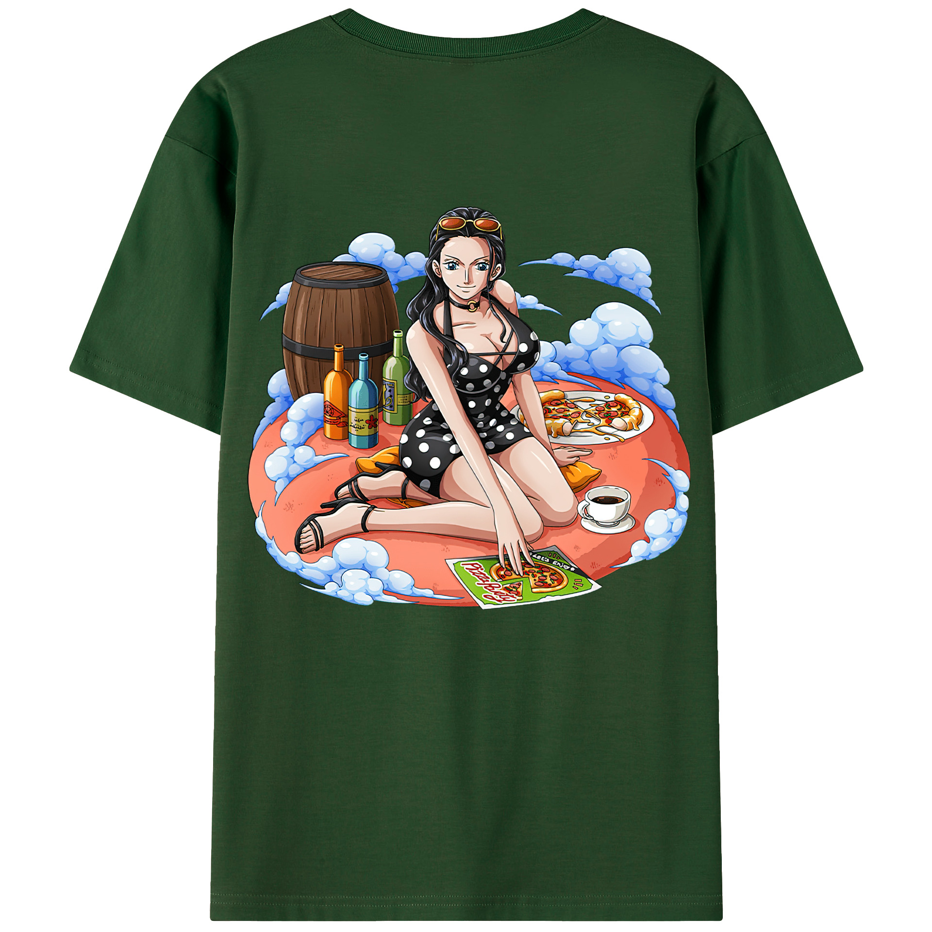 ワンピース ニコ・ロビン ONE PIECE Nico Robin 綿100％半袖Tシャツ（背面プリント）
